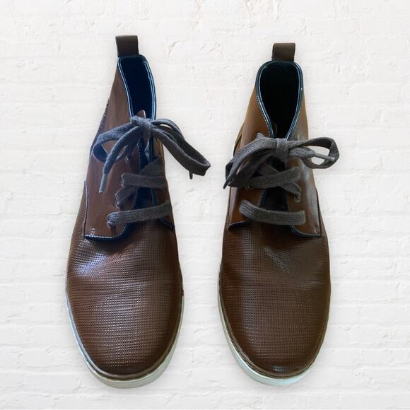 Aldo mens brown faux leather chukka boots - Picture 2 of 6